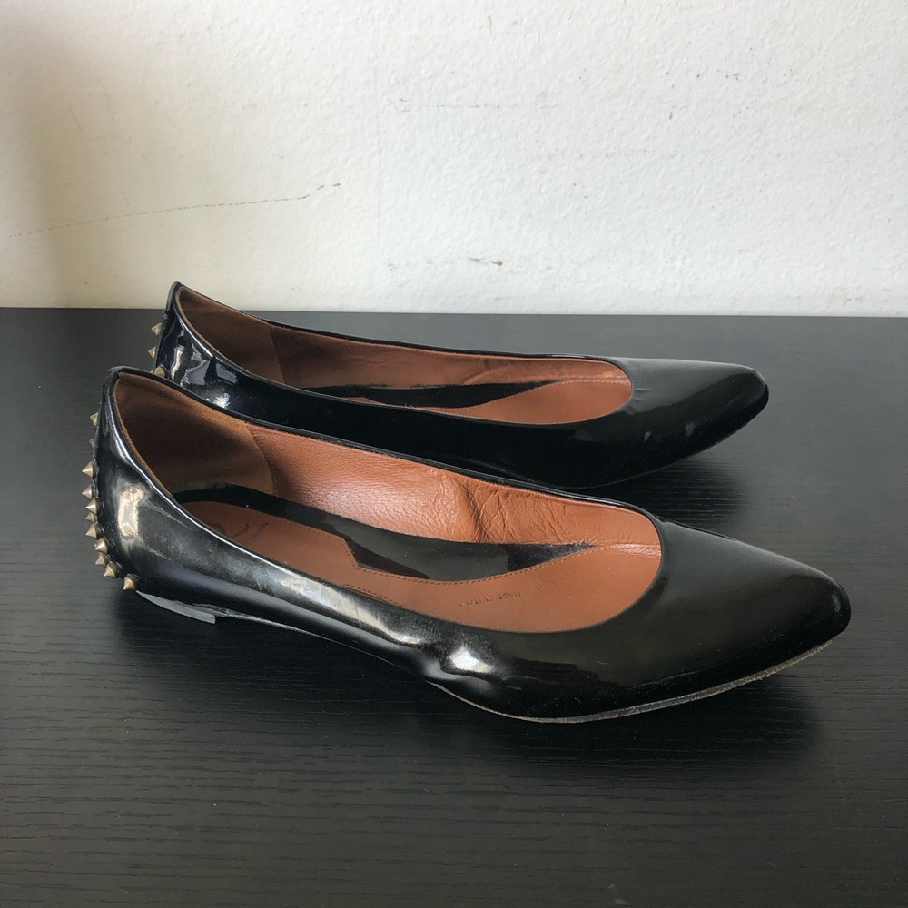 Alexander McQueen Patent Spiked Ballet Flats